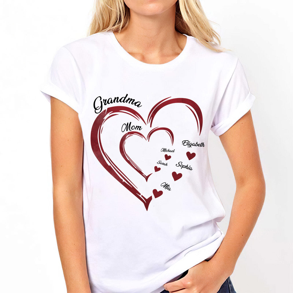 Grandma/Mommy's Sweethearts - Personalized Grandma T-shirt And Hoodie