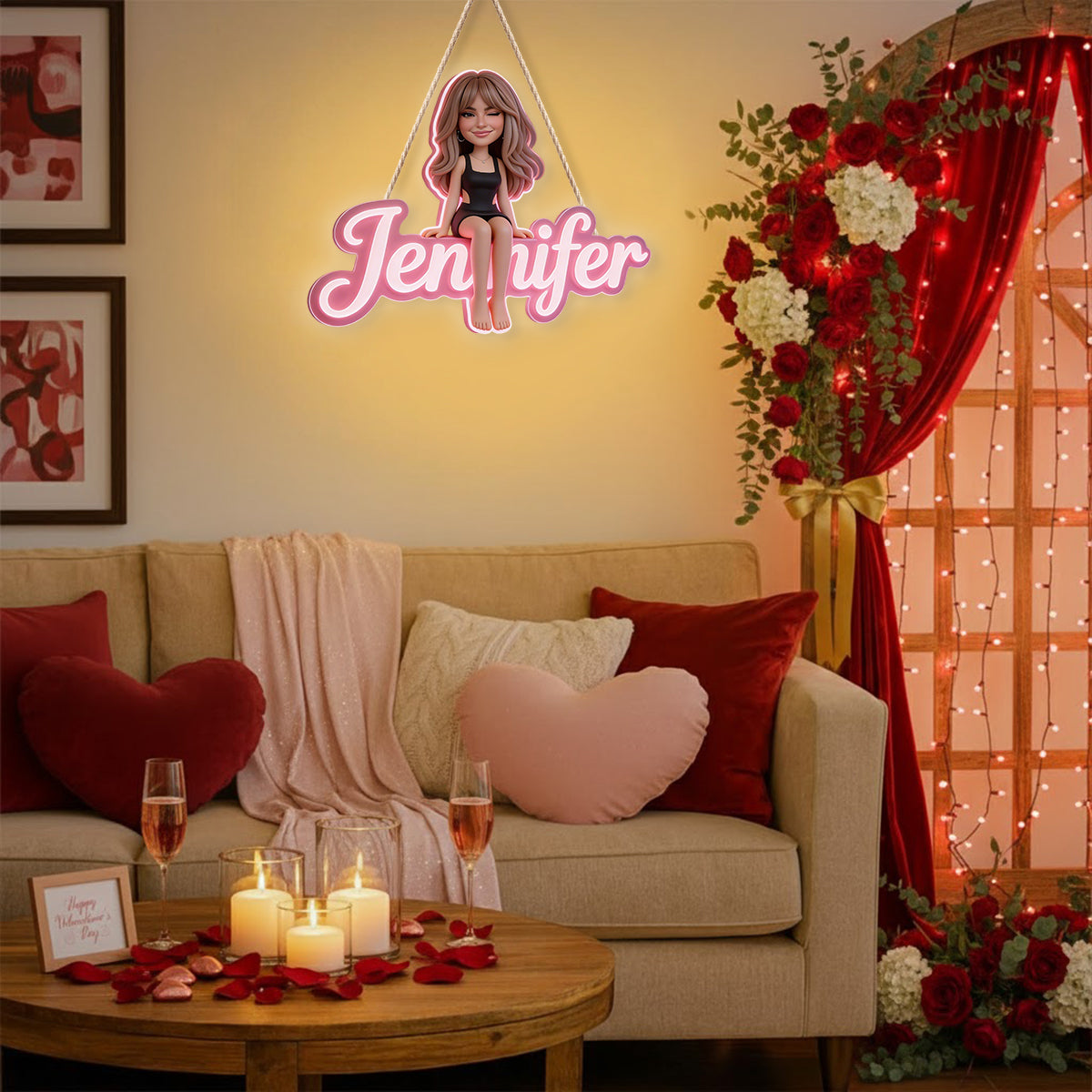 Custom Any Photo - Personalized Self Love LED Light Acrylic Sign