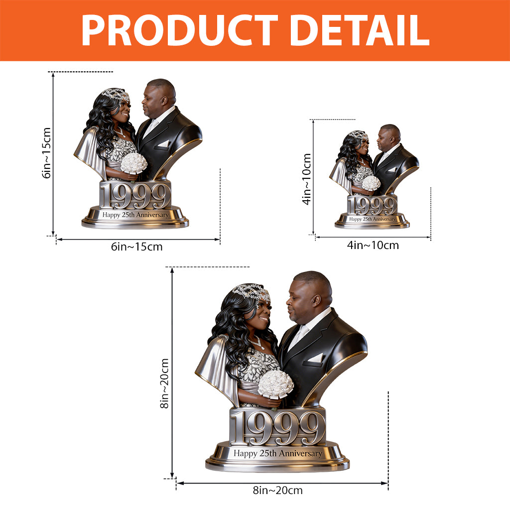 Happy Anniversary I Love You - Personalized Couple Custom Shaped Acrylic Plaque