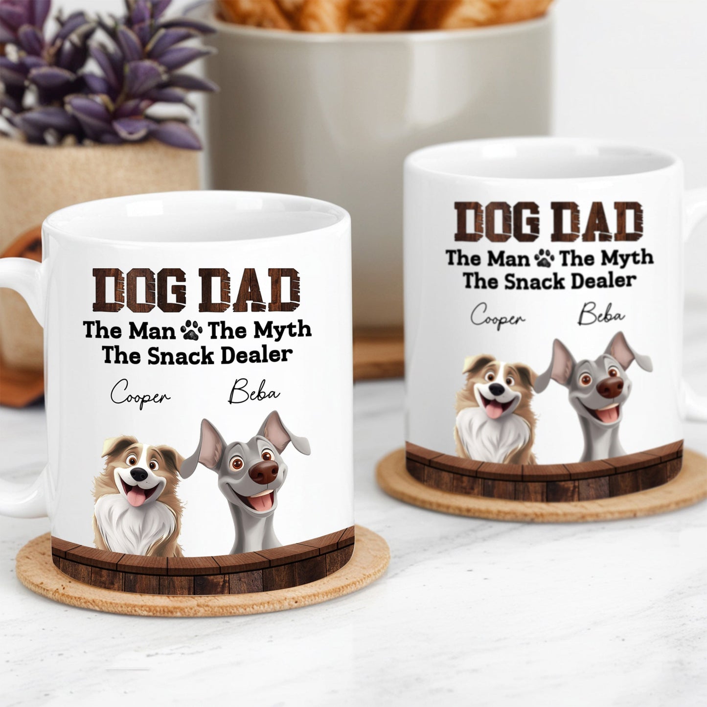 Dog Mum - The Myth, The Snack Dealer' Themed Mug – White Ceramic, Ideal Gift for Pet Lovers on Mother’s Day or for Home Use