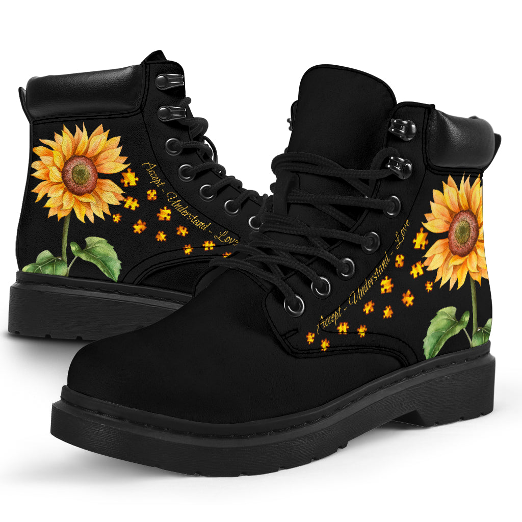 Accept Understand Love Autism Awareness All Season Boots 0622