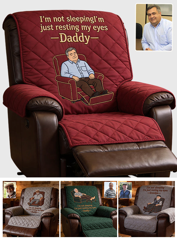 Just Resting My Eyes - Personalized Father Quilted Sofa/Couch Cover