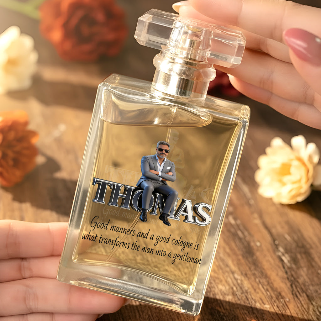 Cologne For Man - Any Photo, Any Title - Personalized Luxury Refillable Perfume Bottle