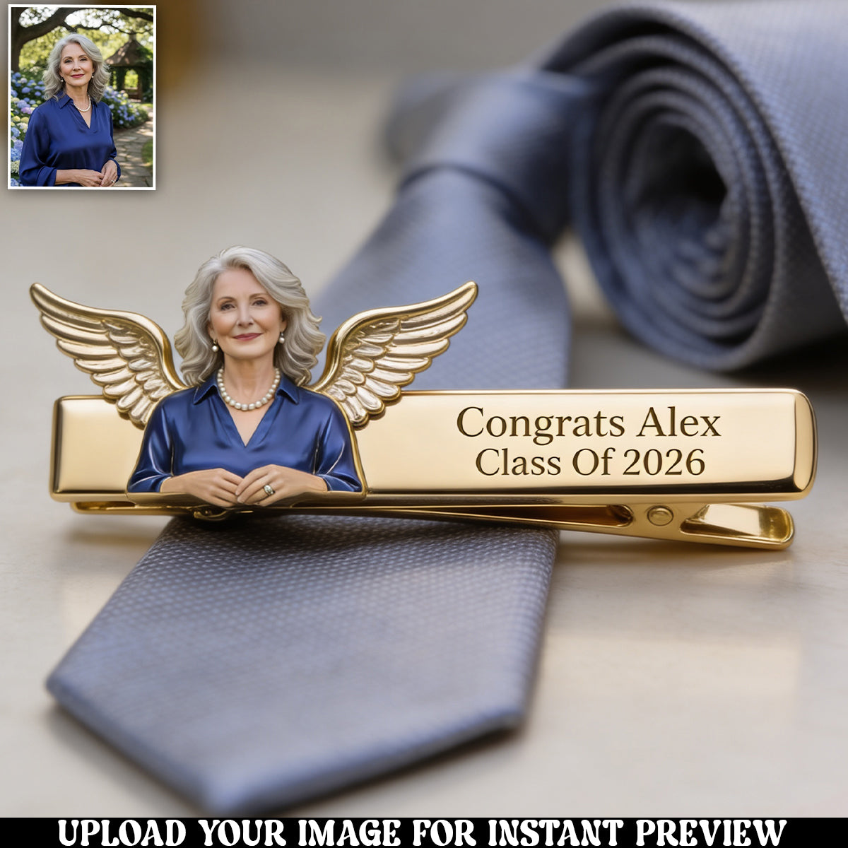 I'm Always With You - Personalized Memorial Tie Clip