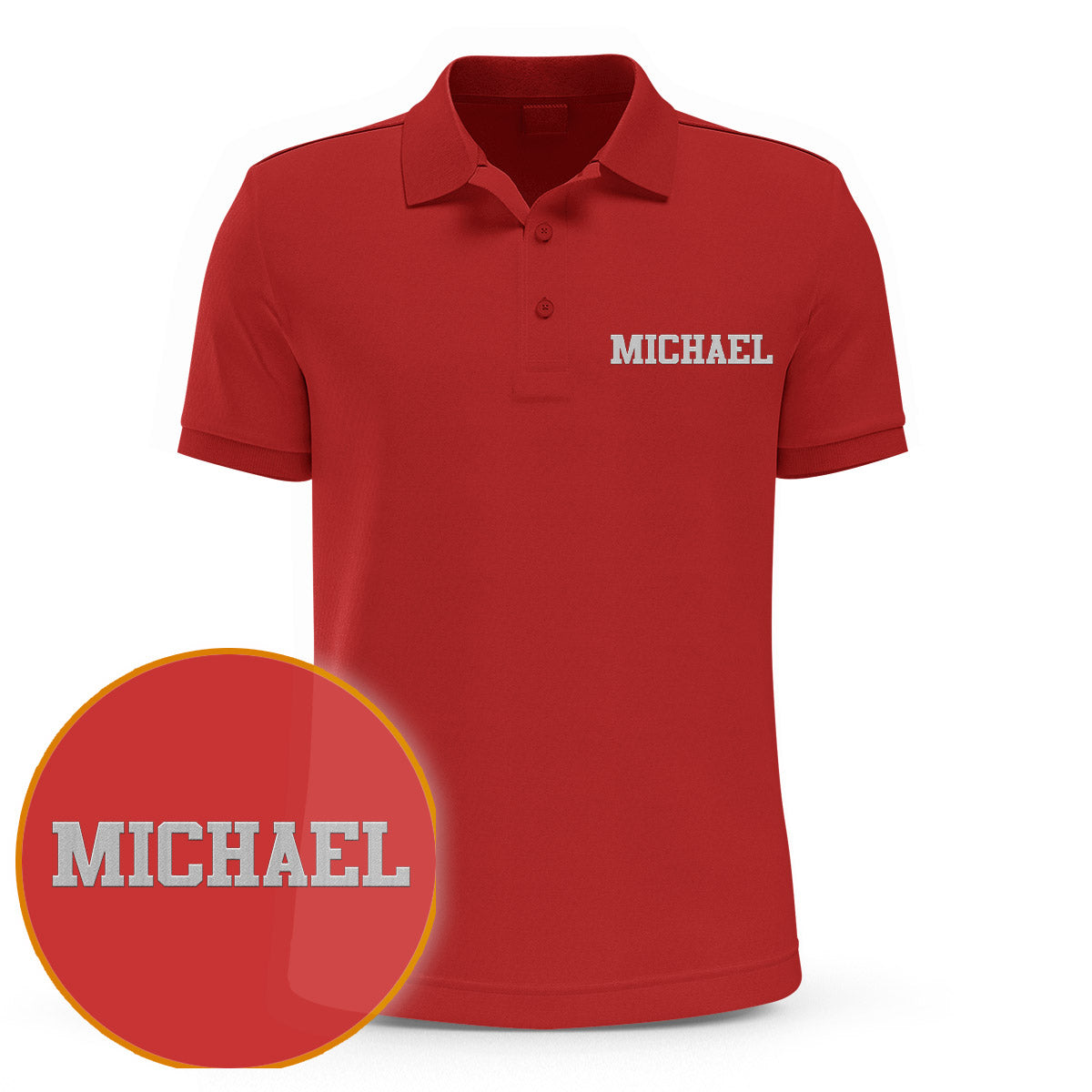 Custom Name - Personalized Father Embroidered Polo Shirt