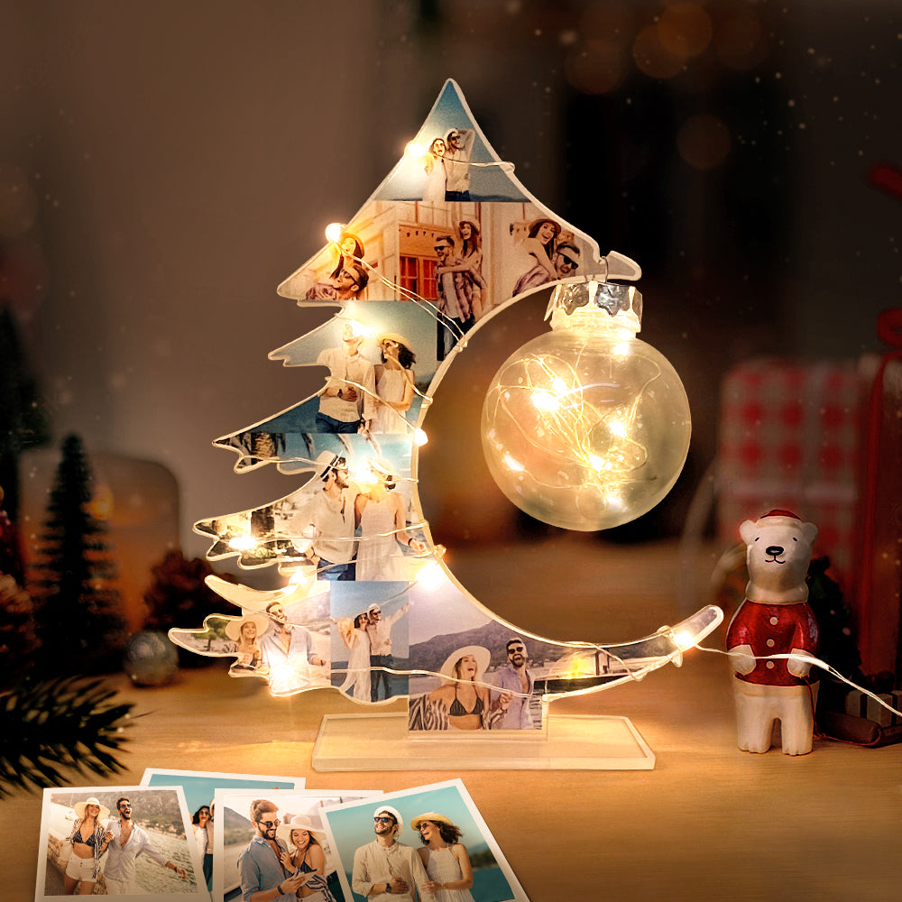 Any Name Christmas Tree - Personalized Any Photo Lamp