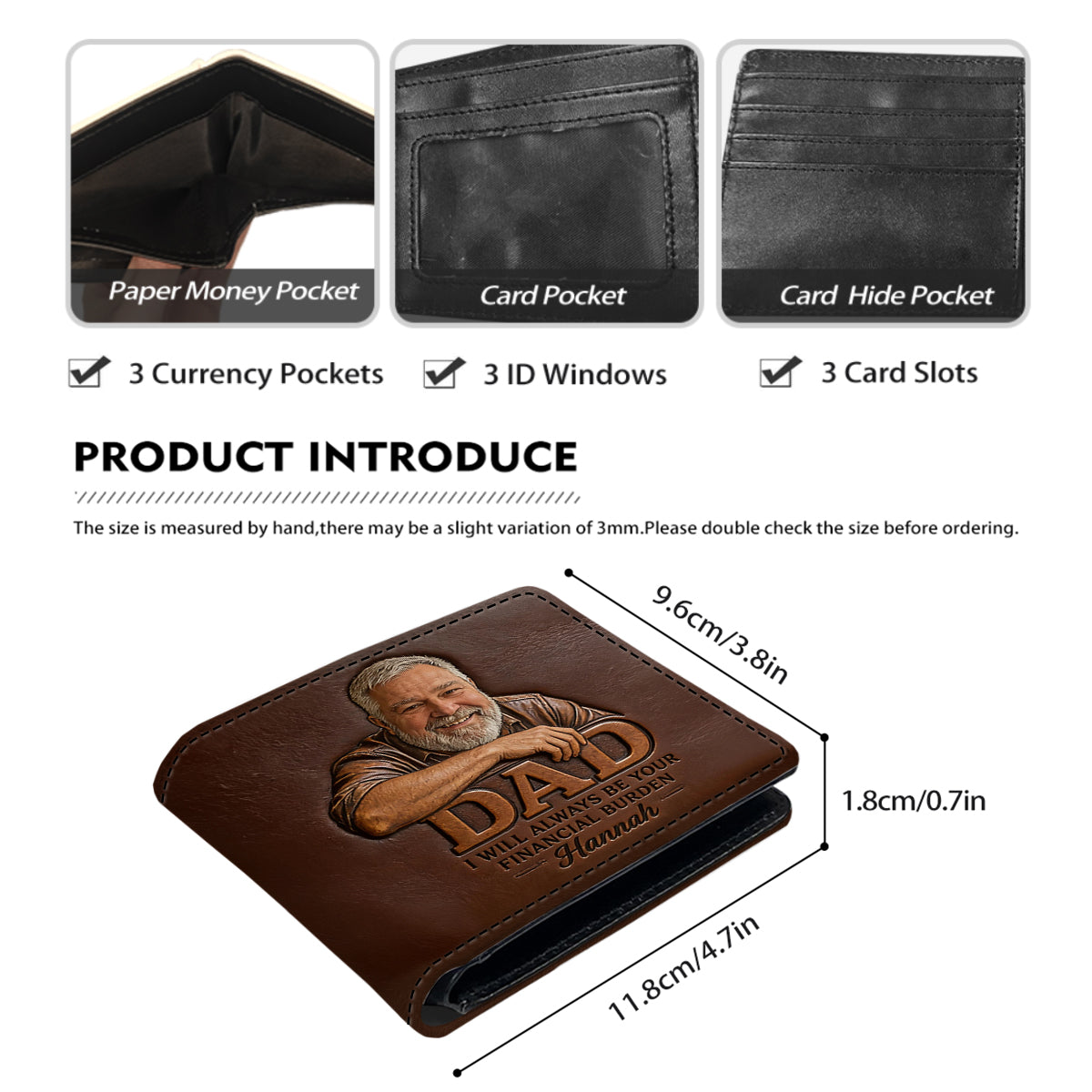 Dad Financial Burden - Personalized Father Leather Wallet