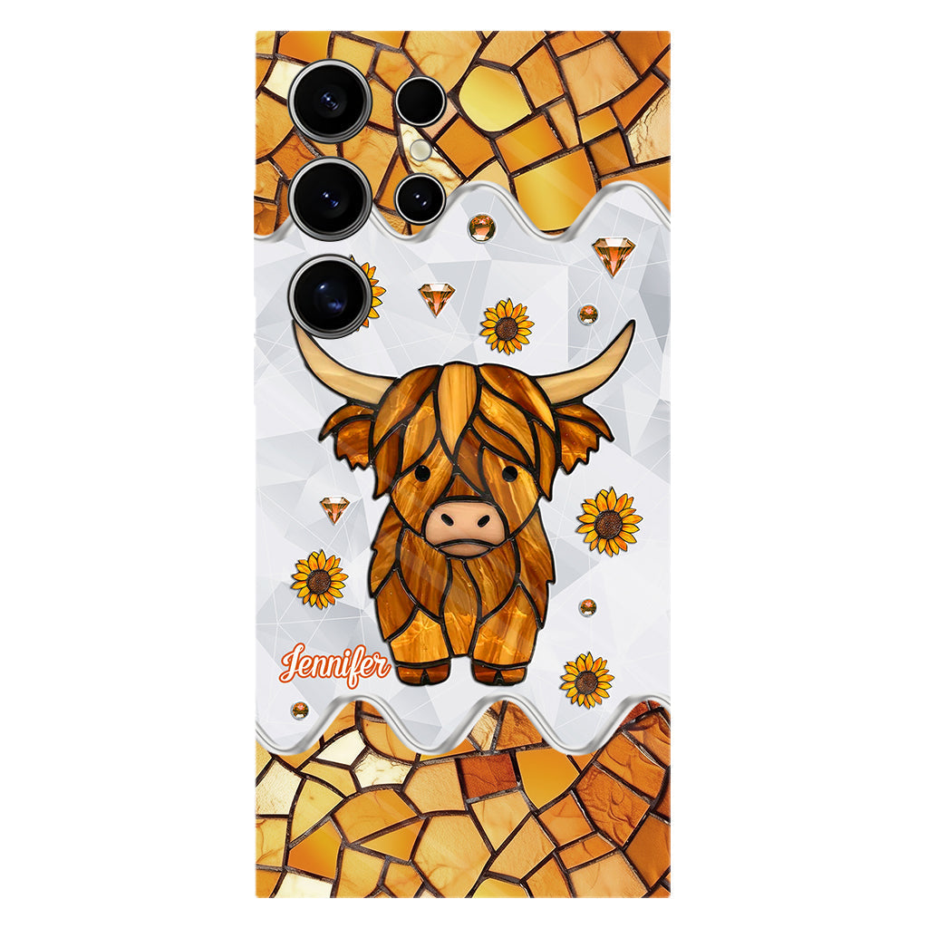 Adorable Highland Cow - Personalized Highland Cow Full Print Phone Case