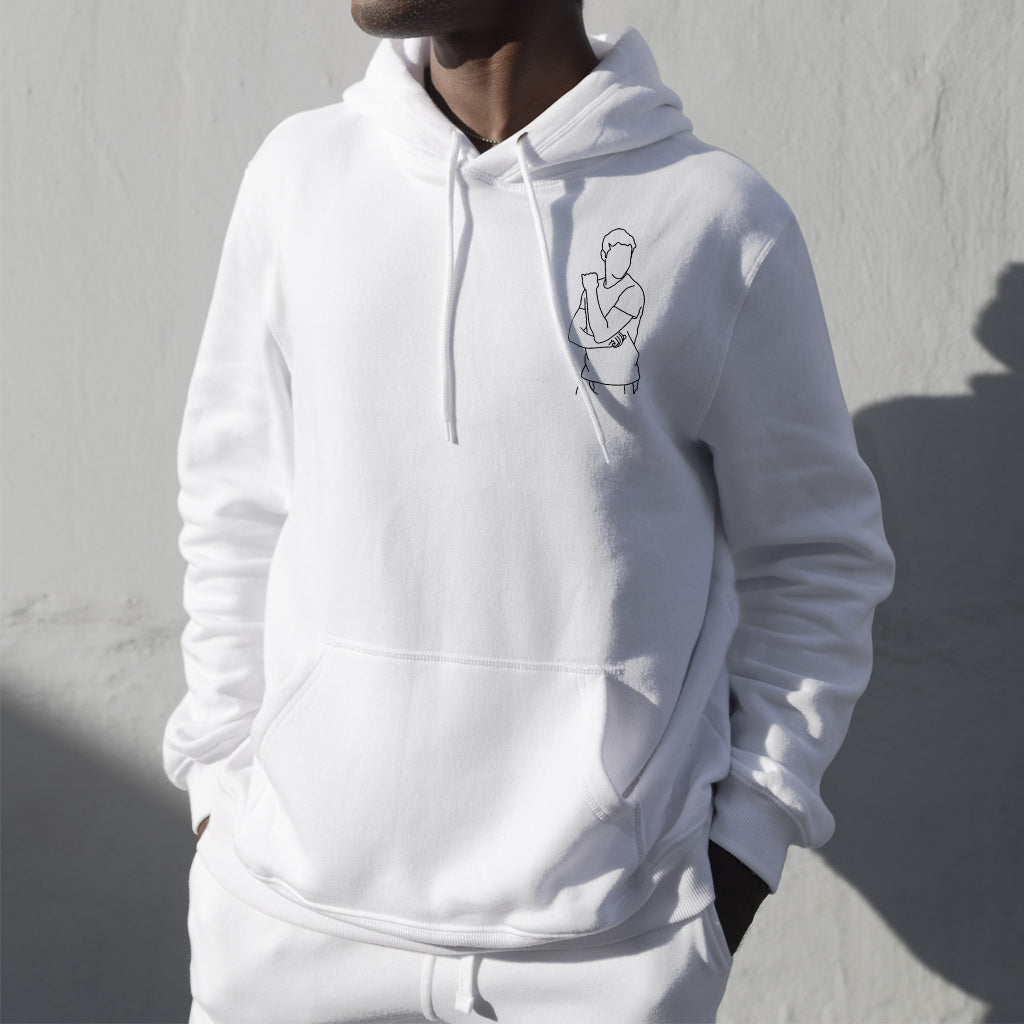 Custom Line Art - Personalized grandson Embroidered Hoodie