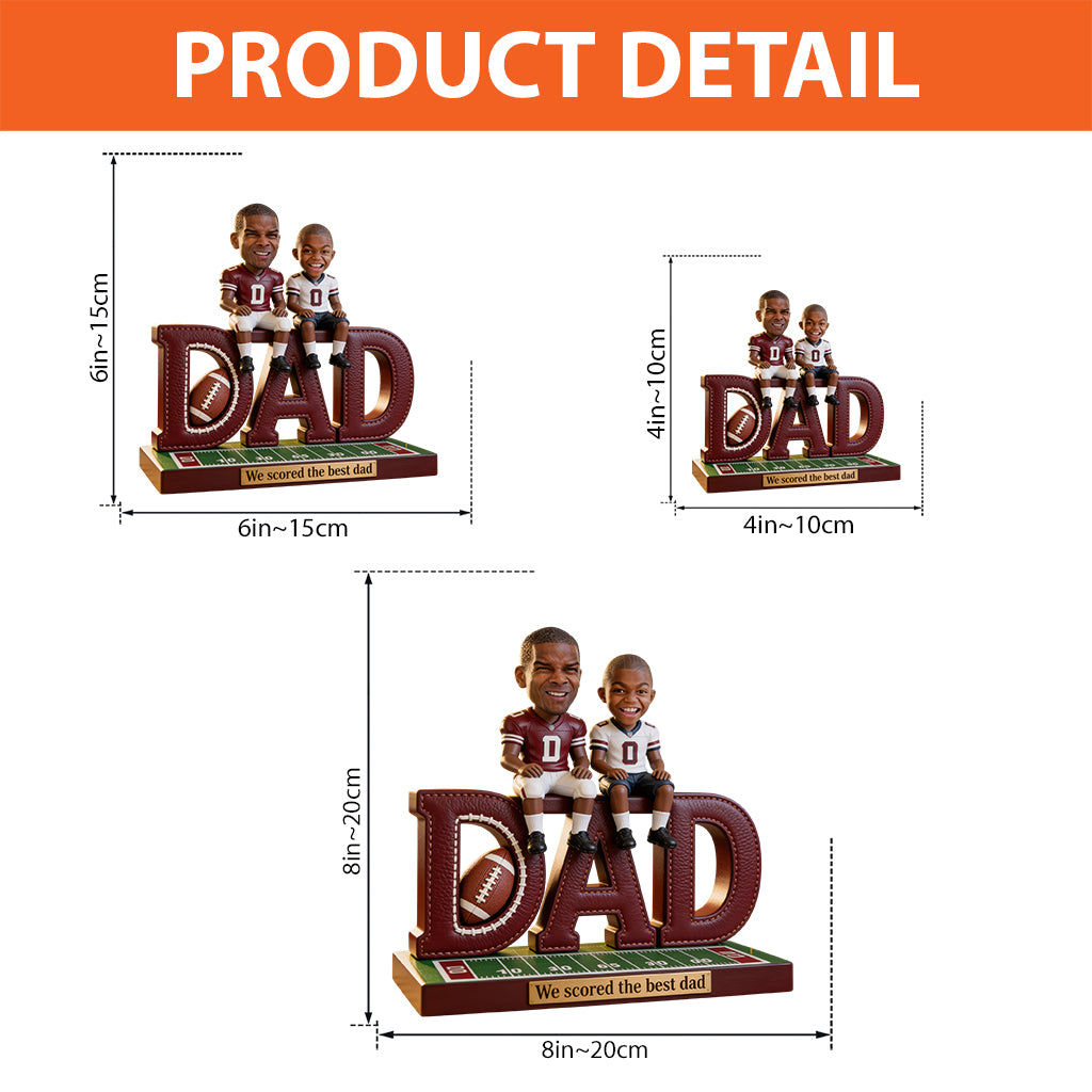 Football Dad, Father Gift Idea - Personalized Football Custom Shaped Acrylic Plaque