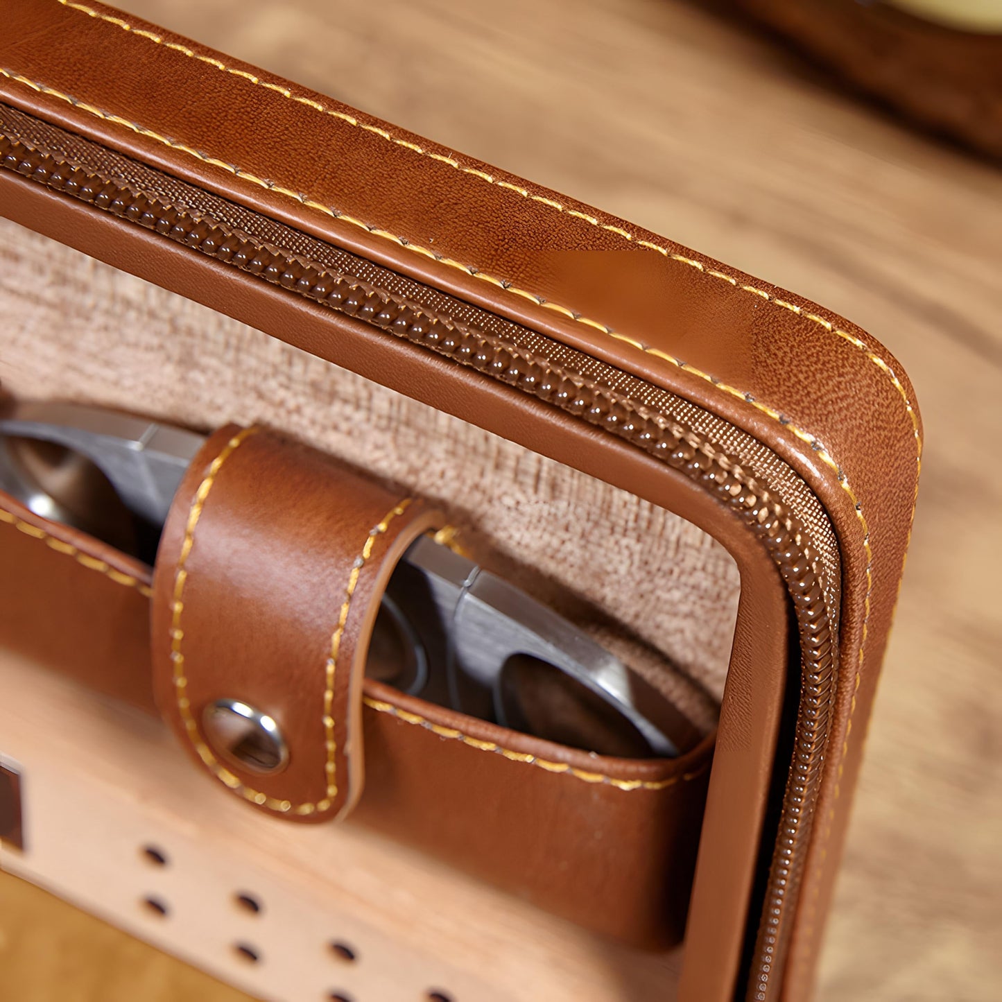 I Am US Veteran - Personalized Veteran Travel Cigar Humidor Case