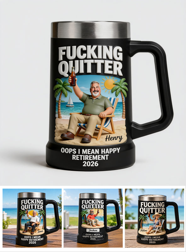 Happy Retirement - Personalized Retired Beer Stein