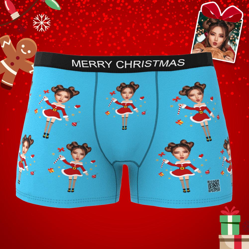 Custom Wife Or Girlfriend Face Boxers AR View - Personalized Couple Men's boxer briefs