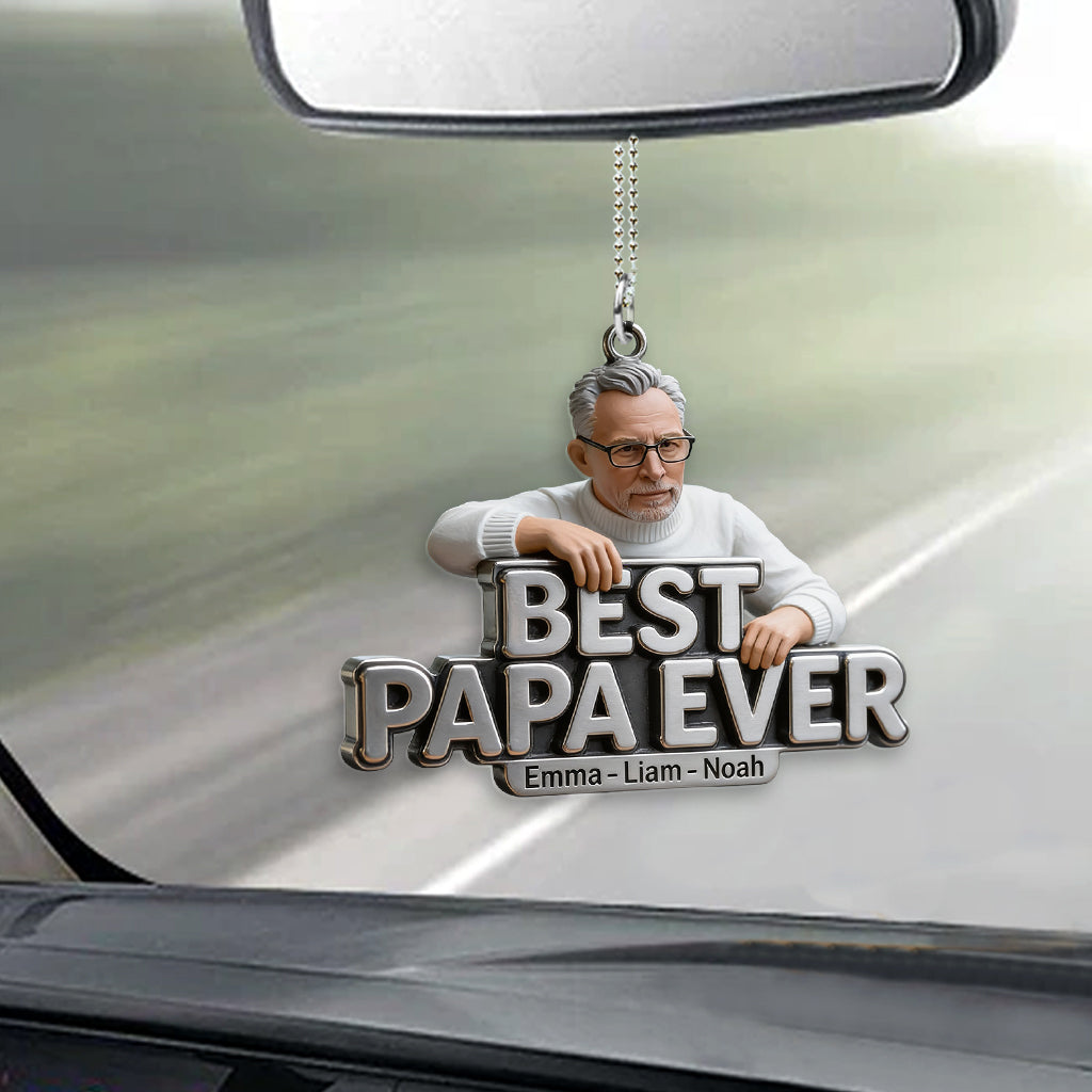 Father's Day Gifts For Dad, Grandpa - Personalized Grandpa Transparent Car Ornament