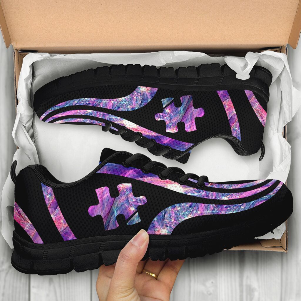 Cool Blue Piece Autism Awareness Sneakers 0622