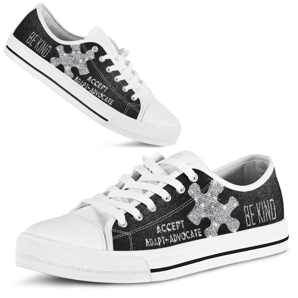 Accept Adapt Advocate Autism Awareness Low Top Shoes 0622