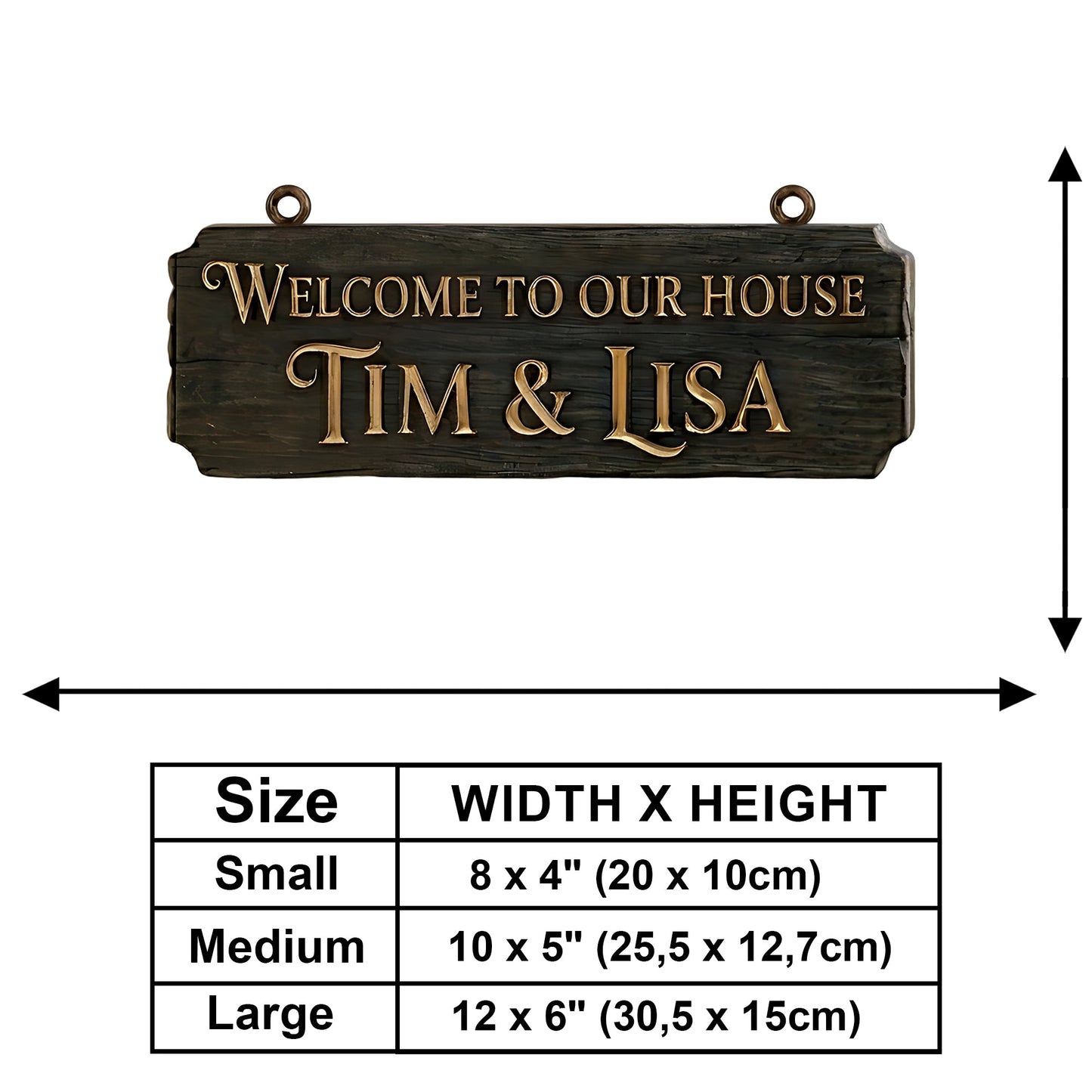 Dragon Couple Welcome Sign - Personalized Dragon Wooden Wall Mount Sign