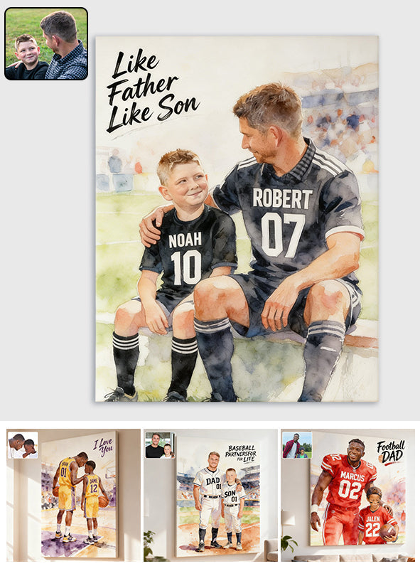 Custom Sport - Personalized Father Canvas And Poster