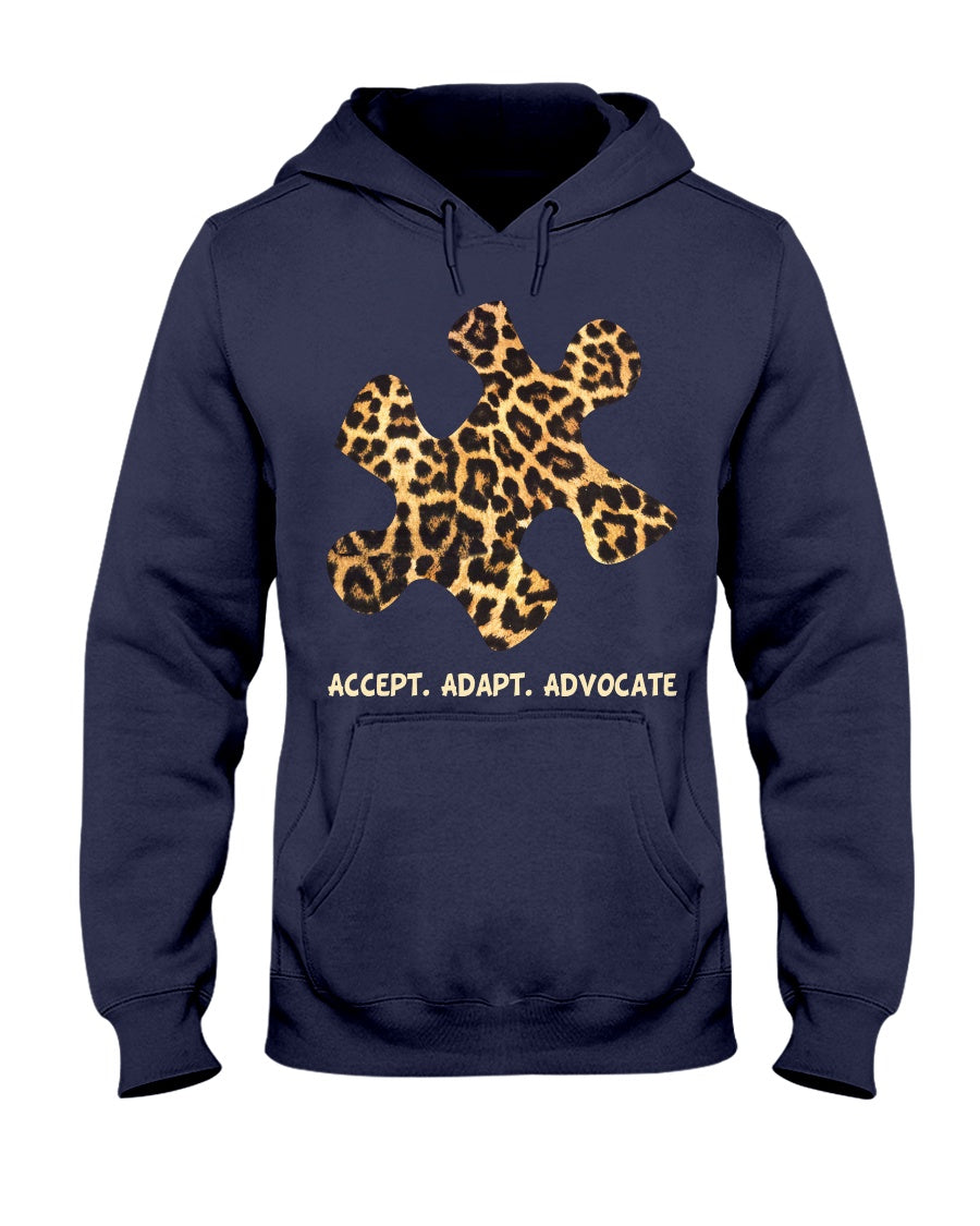 Accept Adapt Advocate - Autism Awareness T-shirt and Hoodie 0520