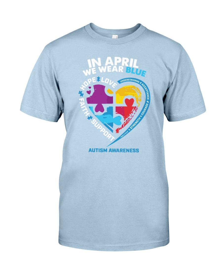 In April We Wear Blue - Autism Awareness T-shirt and Hoodie 0921