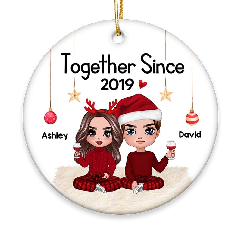 Custom Ceramic Ornament for Lovers - Christmas Keepsake Gift