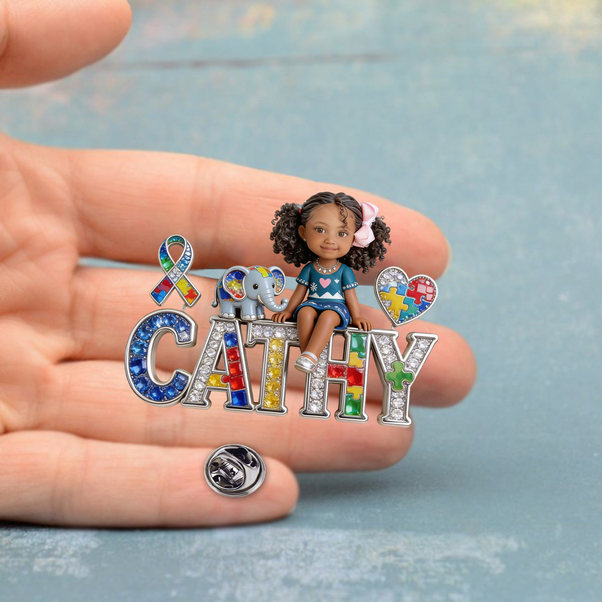 Autism Awareness - Personalized Autism Awareness Pin