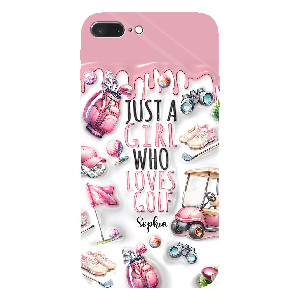 Just A Girl Who Loves Golf - Personalized Golf Full Print Phone Case