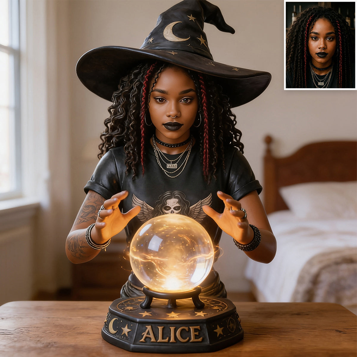 Light of Destiny - Personalized Witch Acrylic LED Night Light