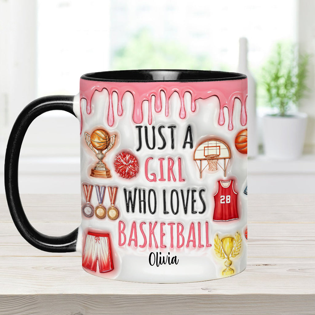 Just A Boy/A Girl Who Loves Basketball - Personalized Basketball Accent Mug