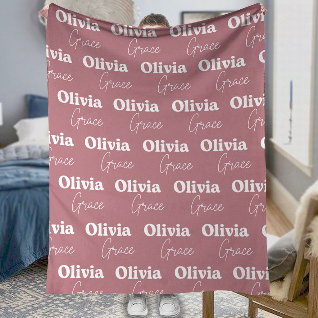 Custom Name Pattern - Personalized Aunt Blanket