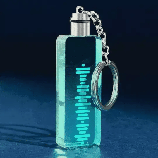 Music Code Led Transparent Bar - Personalized Music Code Led Bar Keychain