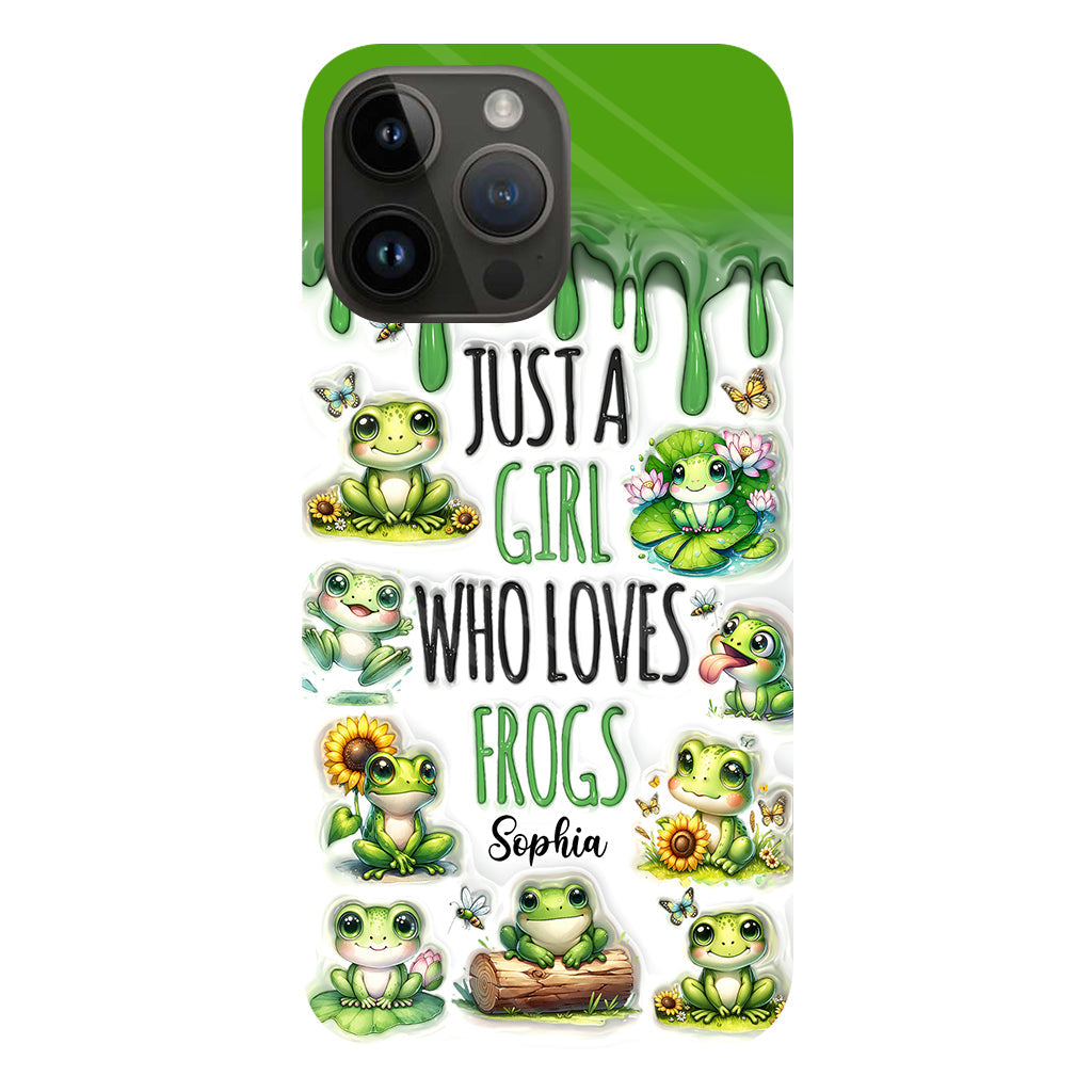 Just A Girl Who Loves Frogs - Personalized Frog Full Print Phone Case