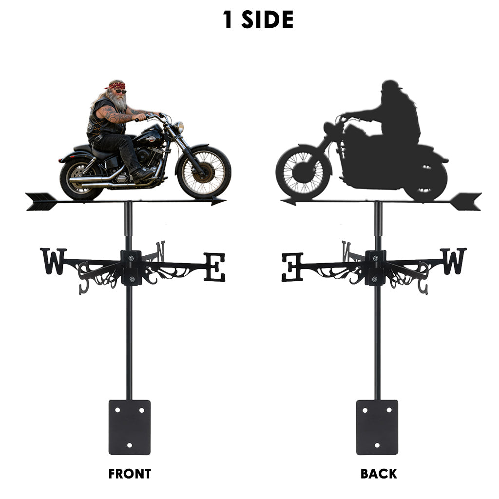 Biker Gift, Motorbike Lovers Gift - Personalized Biker Weather Vane