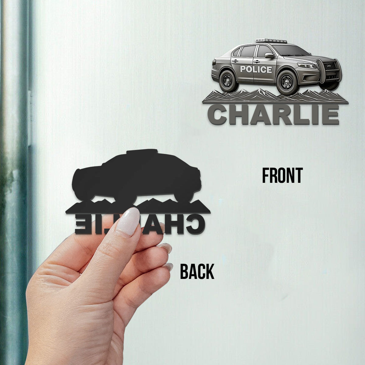 I Drive The Wee Woo Car - Personalized Police Officer Magnet