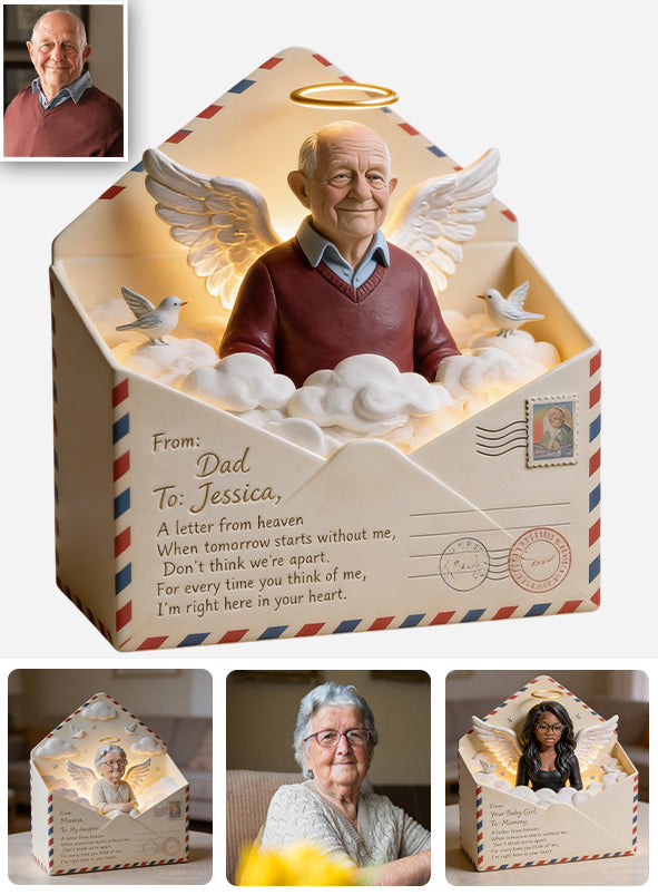 A Letter From Heaven - Personalized Memorial Custom Shaped Acrylic Plaque