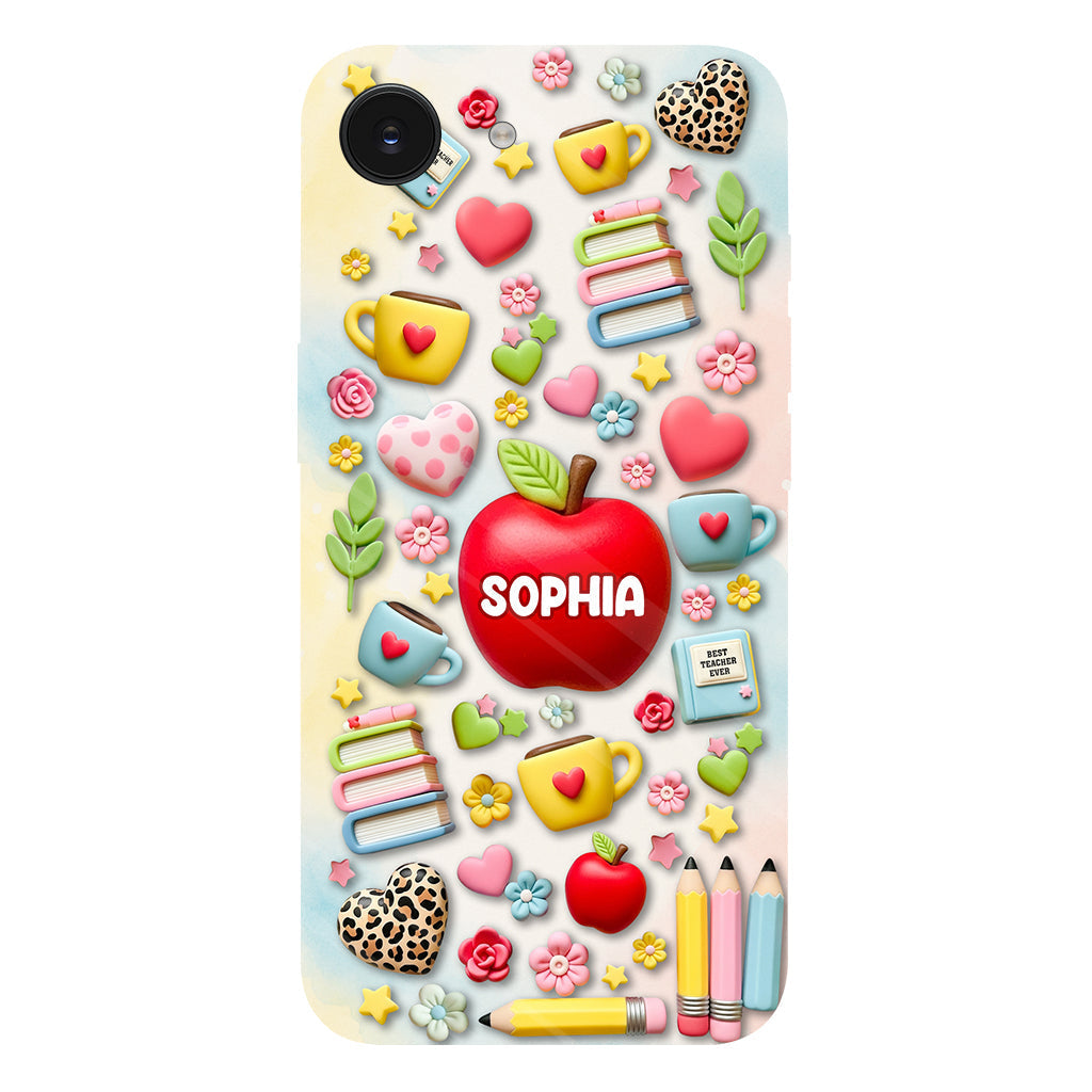 Best Teacher Ever - Personalized Teacher Full Print Phone Case & Phone Grip