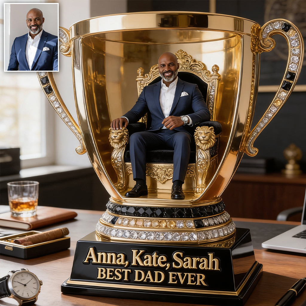 Best Dad Ever - Personalized Father Custom Shaped Acrylic Plaque