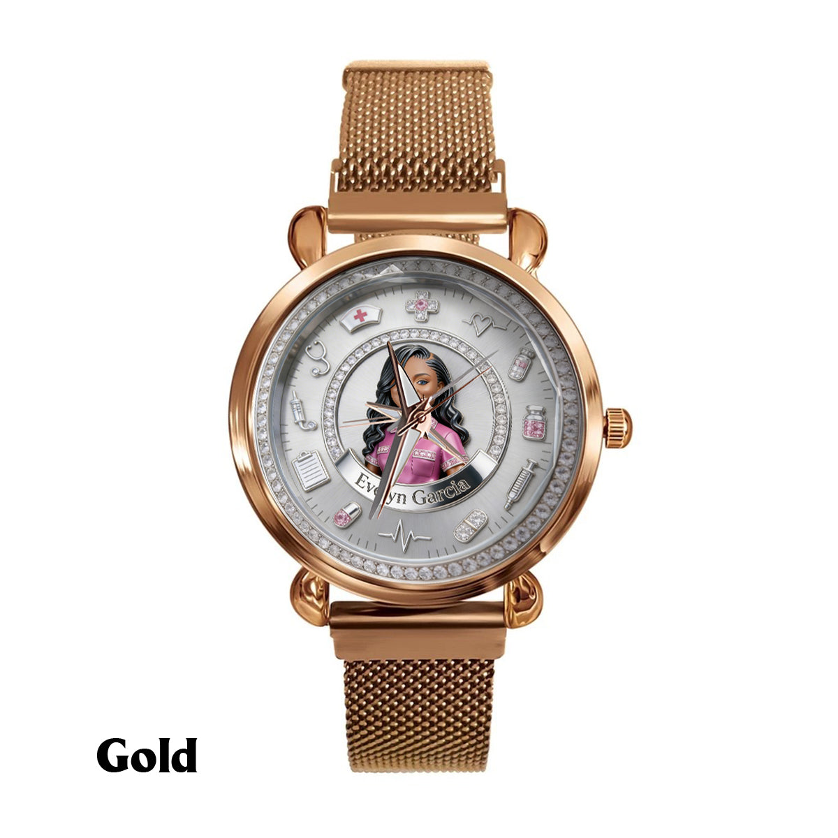 Custom Any Photo - Personalized Nurse Women Hand Watch
