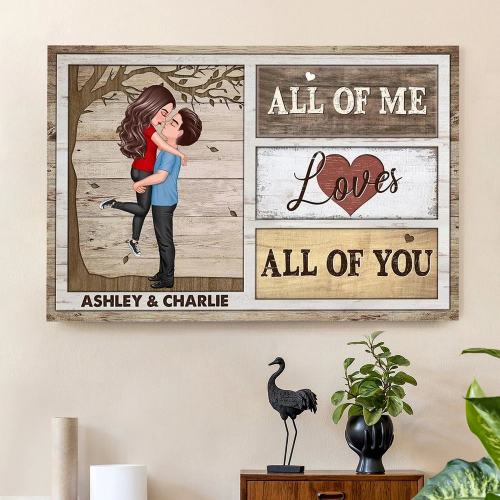 Custom Couple Poster All Of Me Loves All Of You Modern Romantic Wall Art Unique Gift For Anniversary Birthday Or Christmas