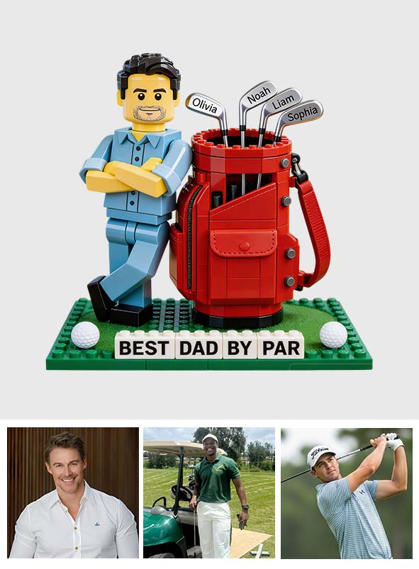 Best Dad By Par - Personalized Golf Custom Shaped Acrylic Plaque