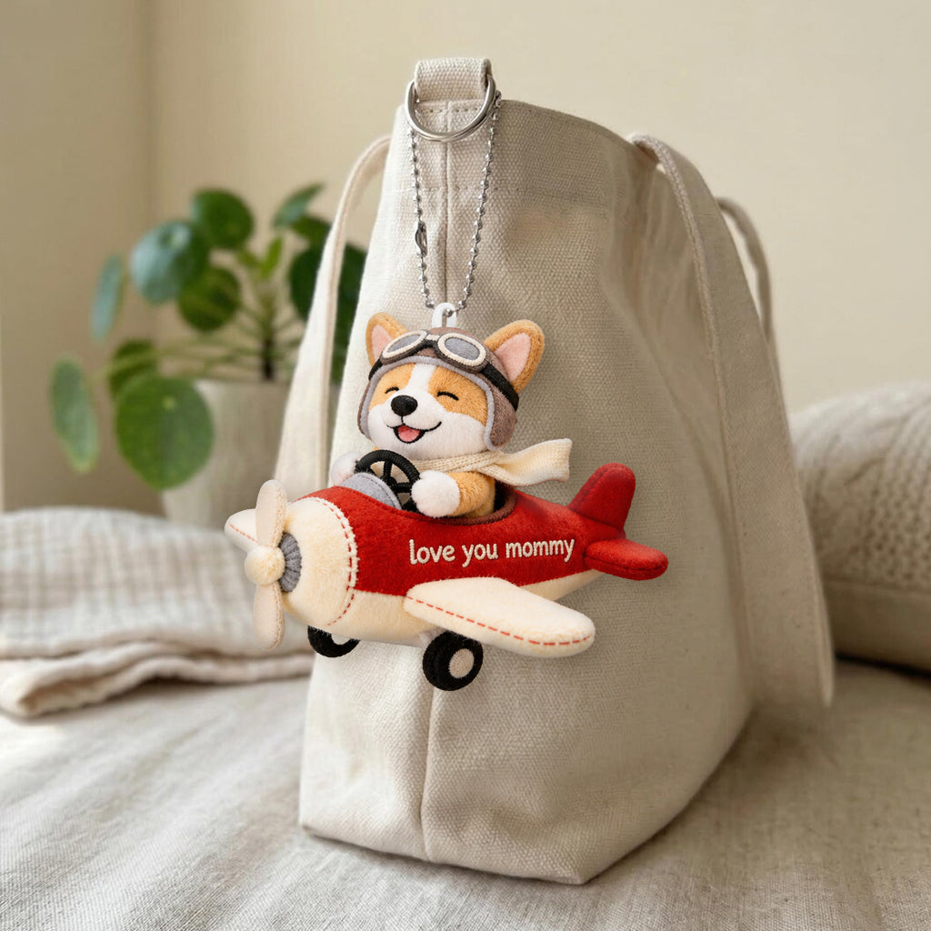 Dog Lovers Gift Idea, Pet Mom - Personalized Dog Plush Keychain