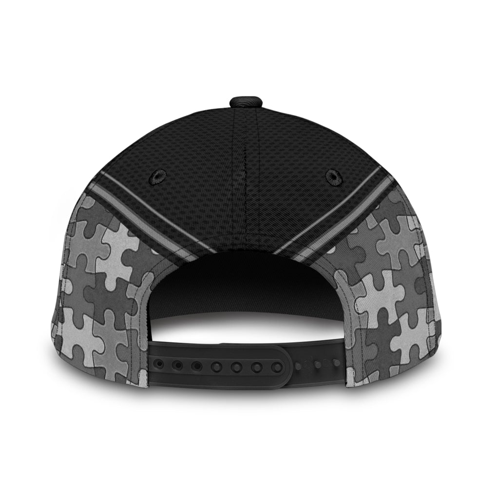 Autism Metal Pattern - Autism Awareness Classic Cap 0921