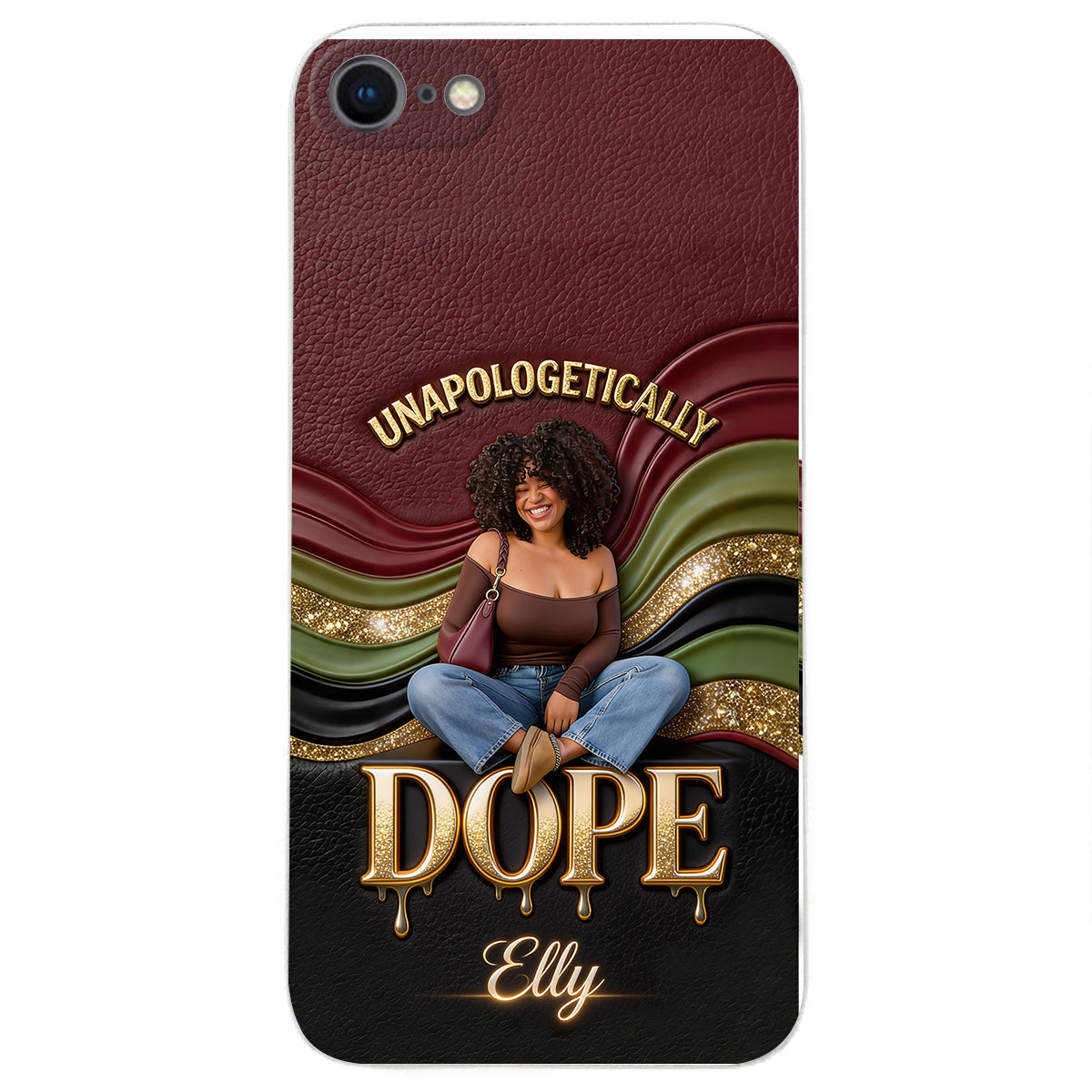 Happy Juneteeth, Black History, Black Pride - Personalized African American 3D Embossed Leather Phone Case
