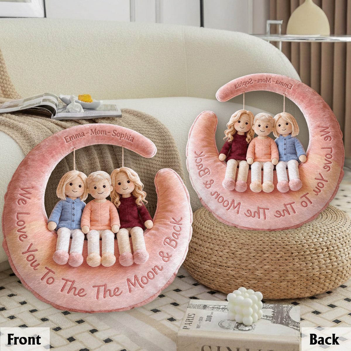 I Love You - Personalized Mother Premium Faux Fur Pillow