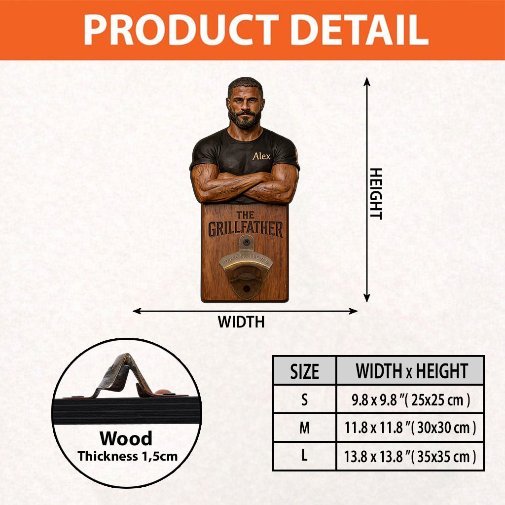 Beer Zone - Personalized Father Wall Bottle Opener