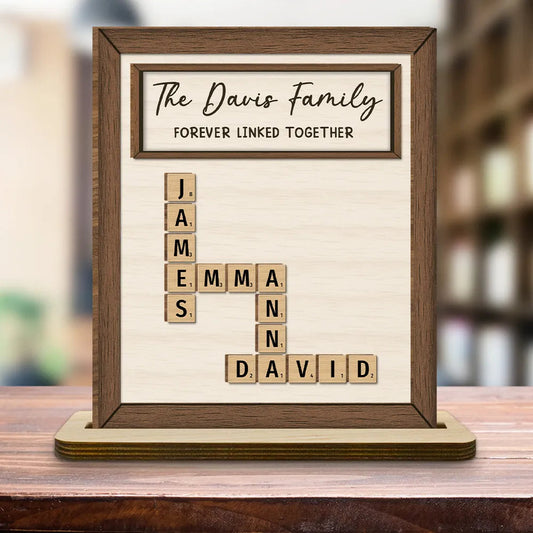 Personalized 2-Layer Wooden Plaque – Family Name Puzzle Sign, Gift-Ready Keepsake for Home Décor