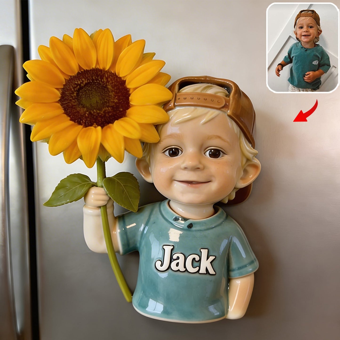 Blooming Joy - Personalized Kid Magnetic Flower Vase