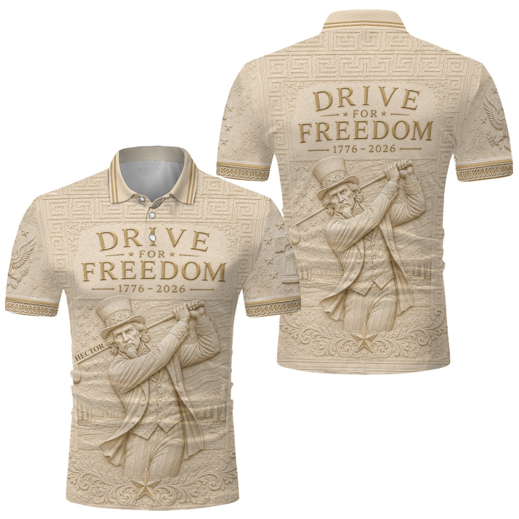 Drive For Freedom - Personalized Golf Polo Shirt