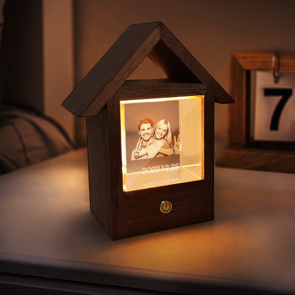 Crystal Wooden Lamp - Personalized Lamp
