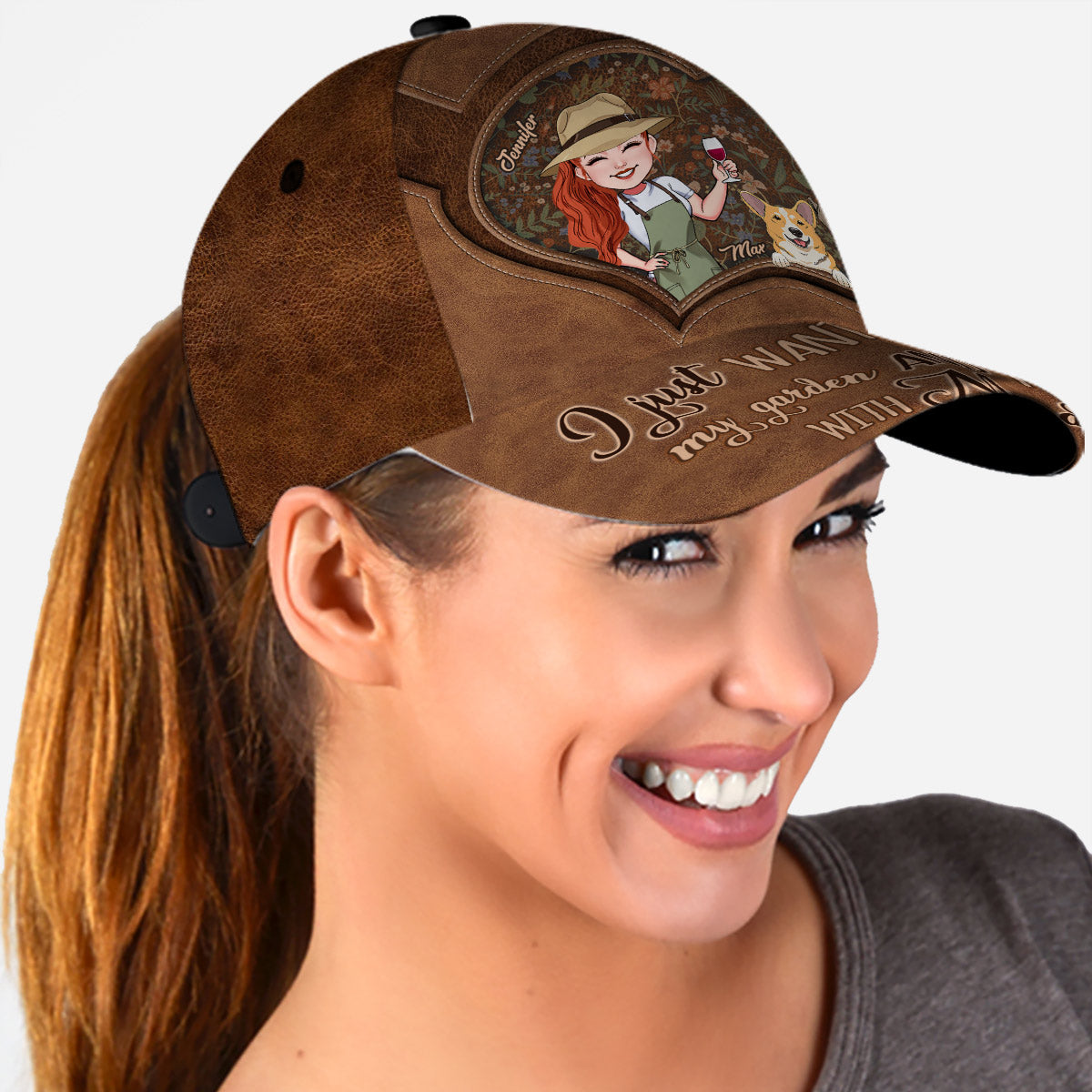 I Just Want To Work In My Garden And Hang Out - Personalized Gardening Classic Cap